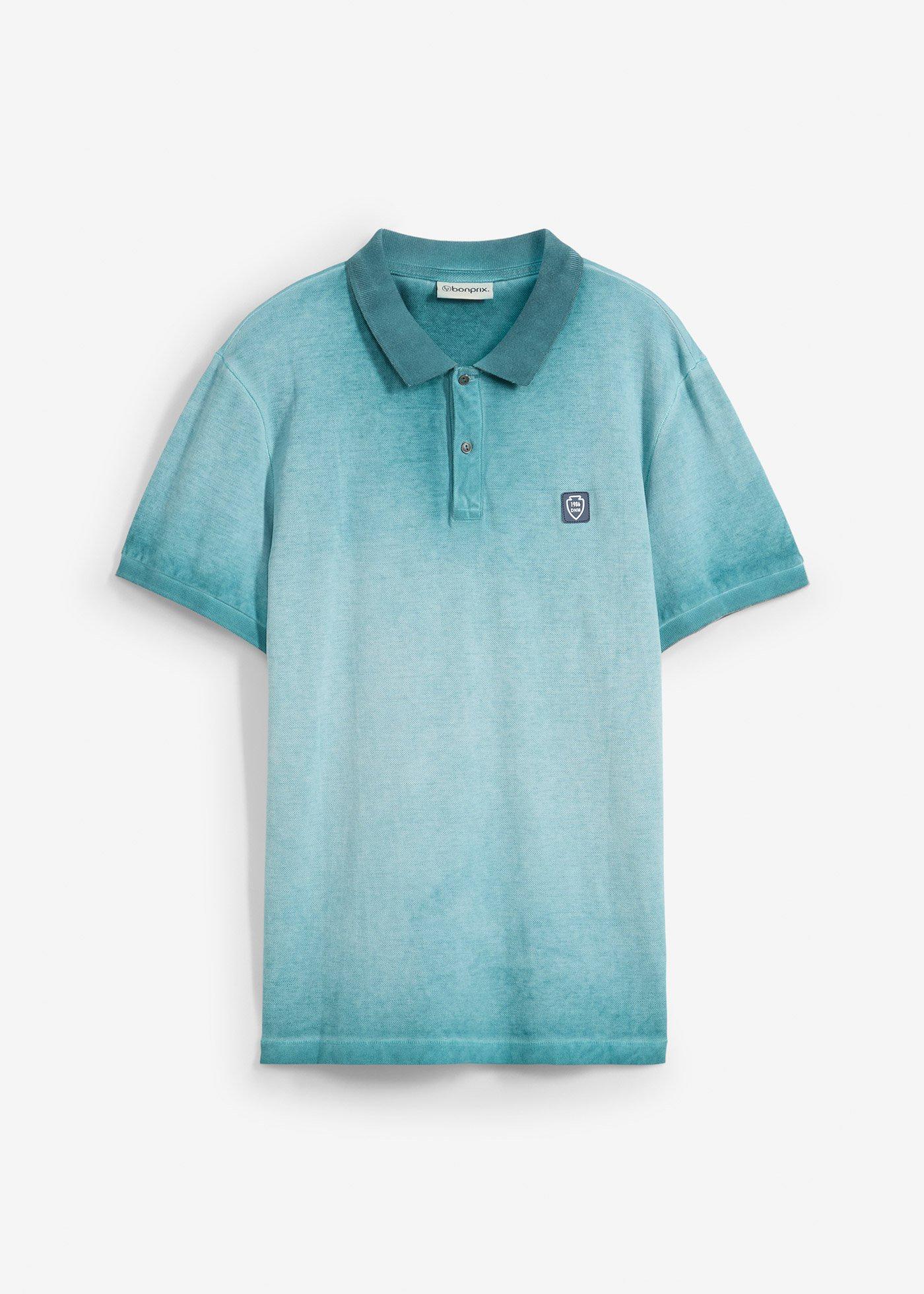 Piquè-Poloshirt in gewaschener Optik
