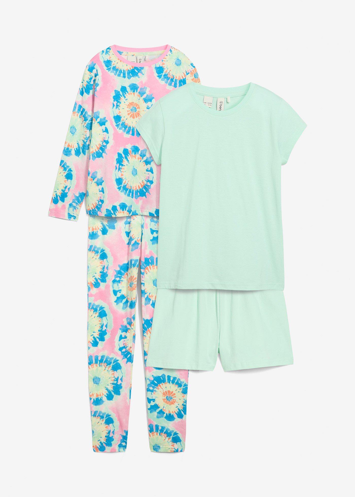 Pyjama + Shorty mit weicher Bio-Baumwolle (4-tlg. Set)