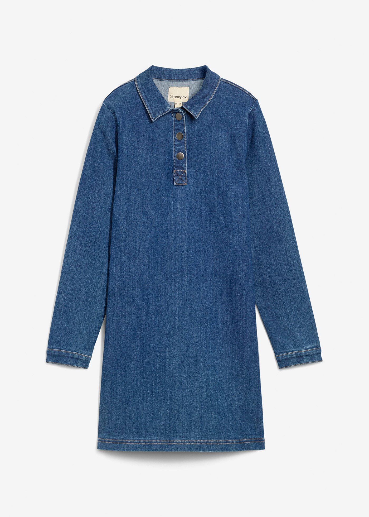 Jeanskleid in A-Linienführung mit Baumwolle