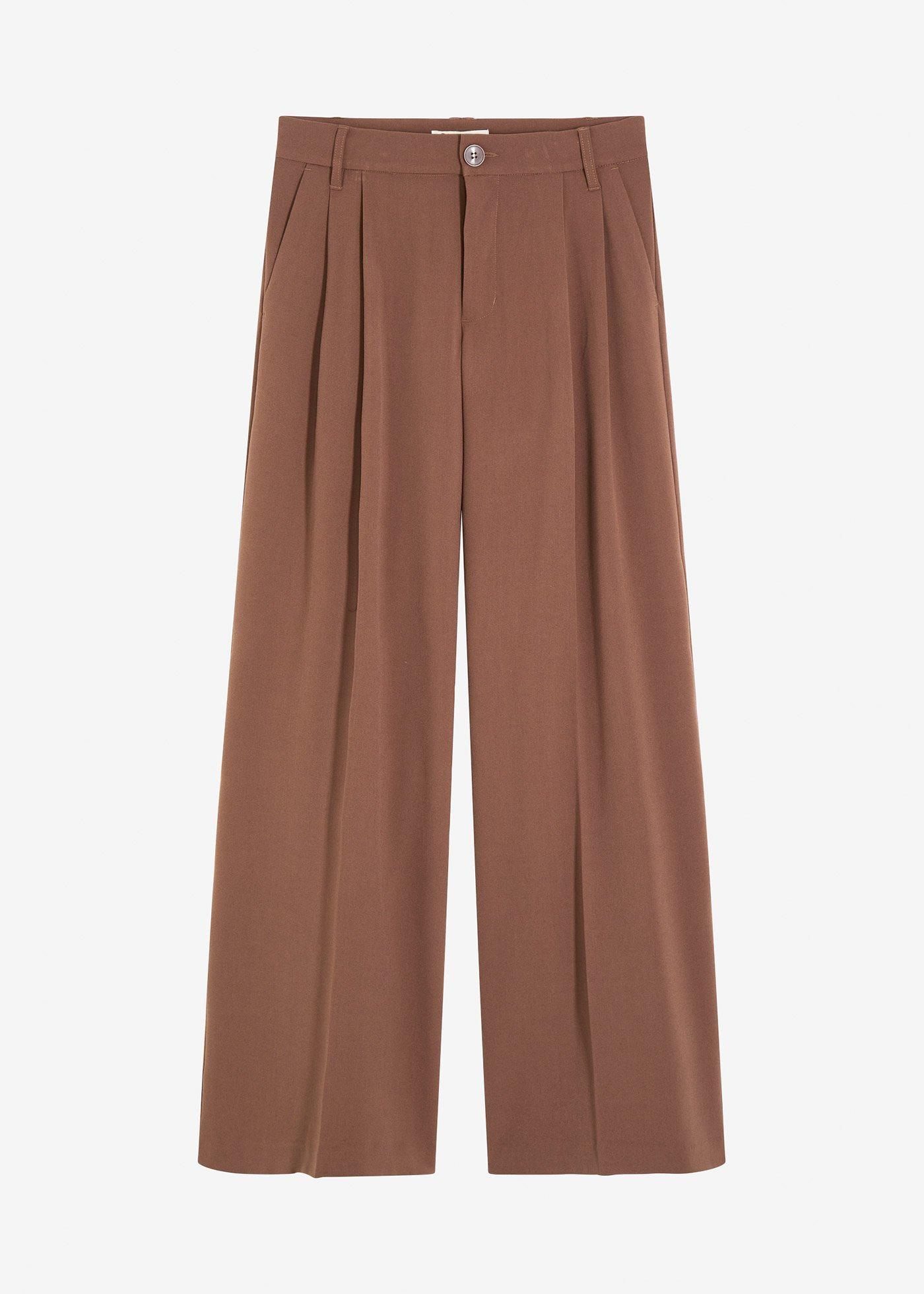 Bundfaltenhose aus fließendem Viskose-Mix