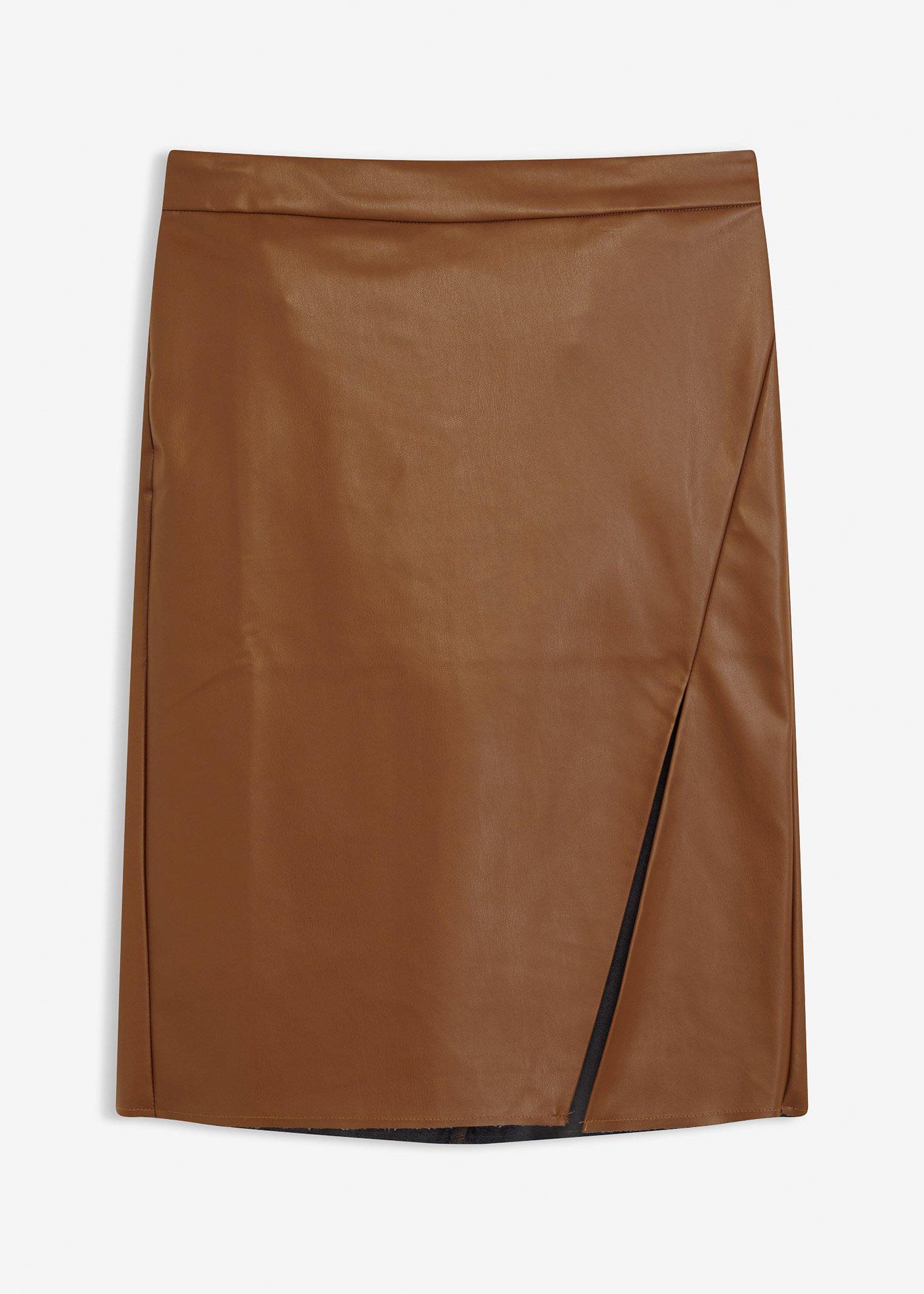 Bleistiftrock aus Lederimitat