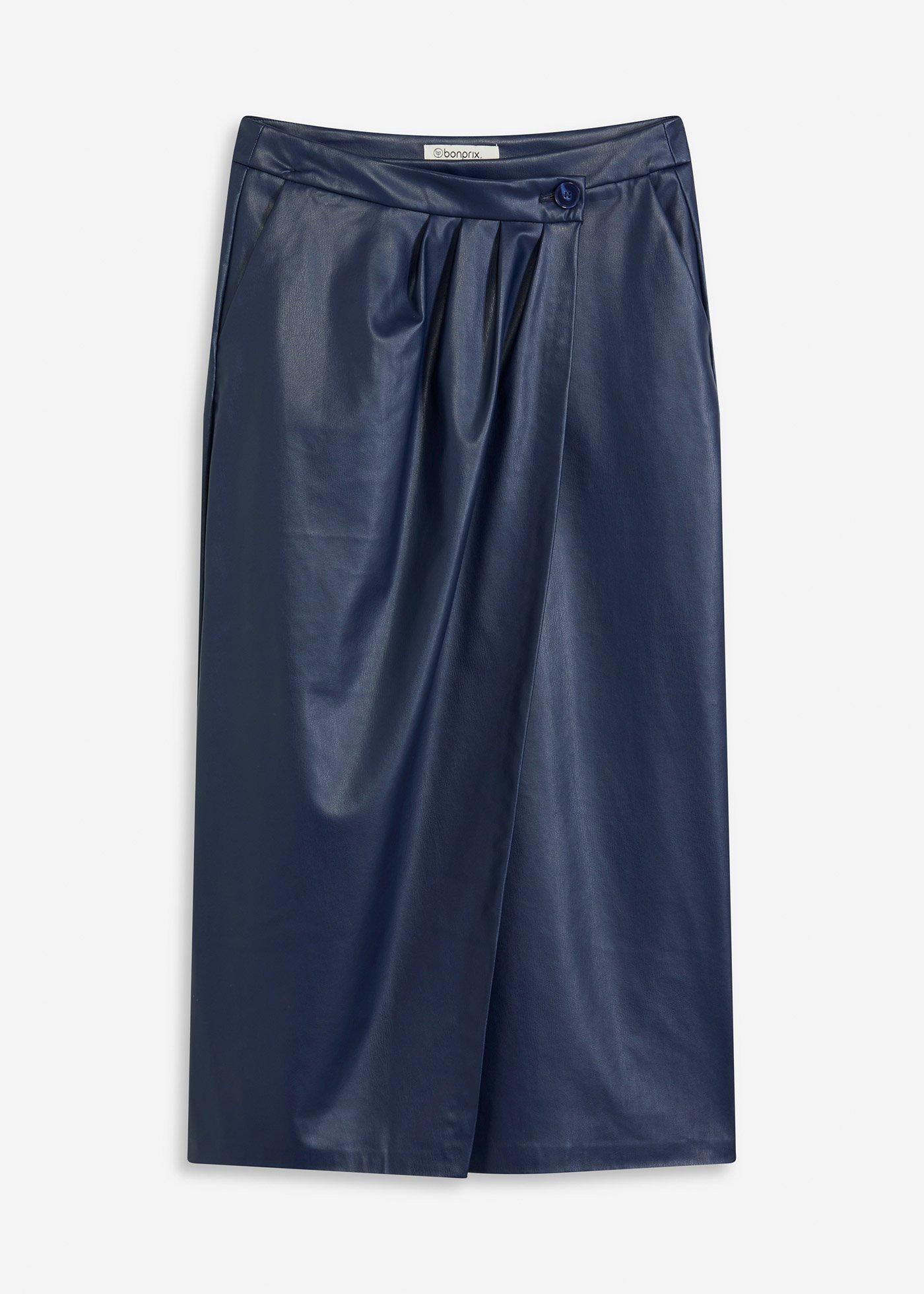 Lederimitat Midi-Wickelrock