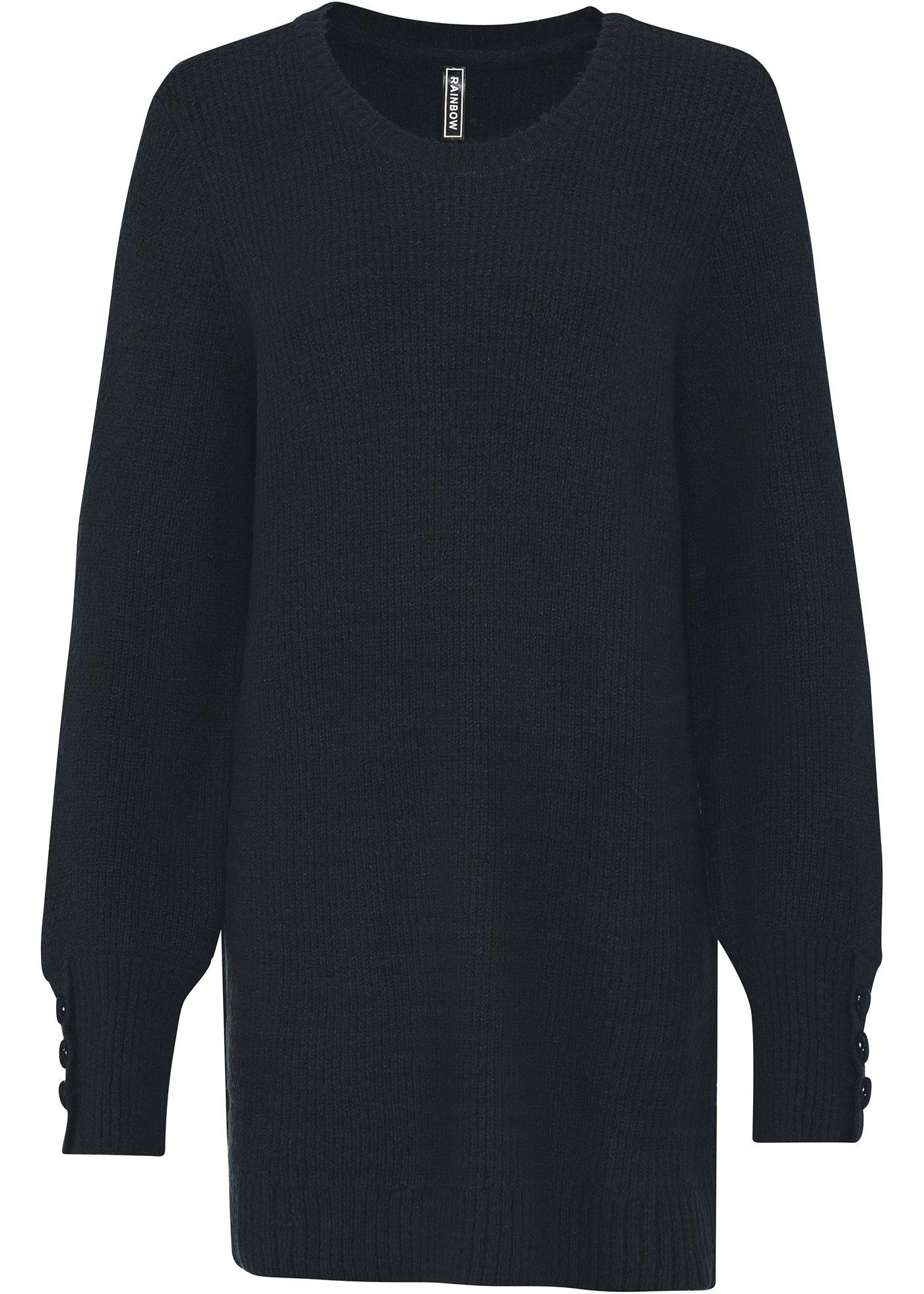 Longpullover mit Knöpfen