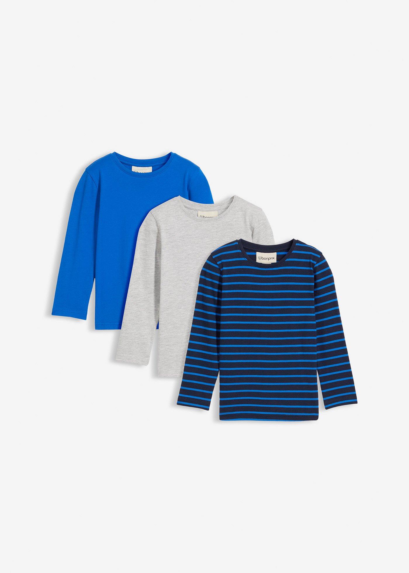 Langarmshirt mit Bio-Baumwolle (3er Pack)