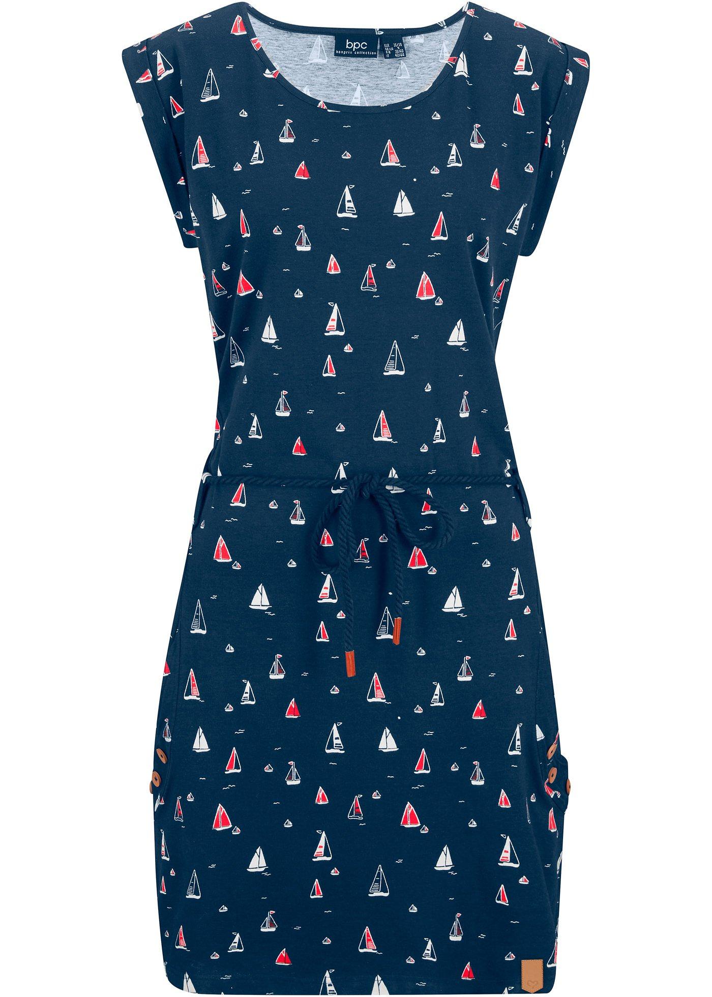 Shirtkleid mit Flügelärmeln und Druck