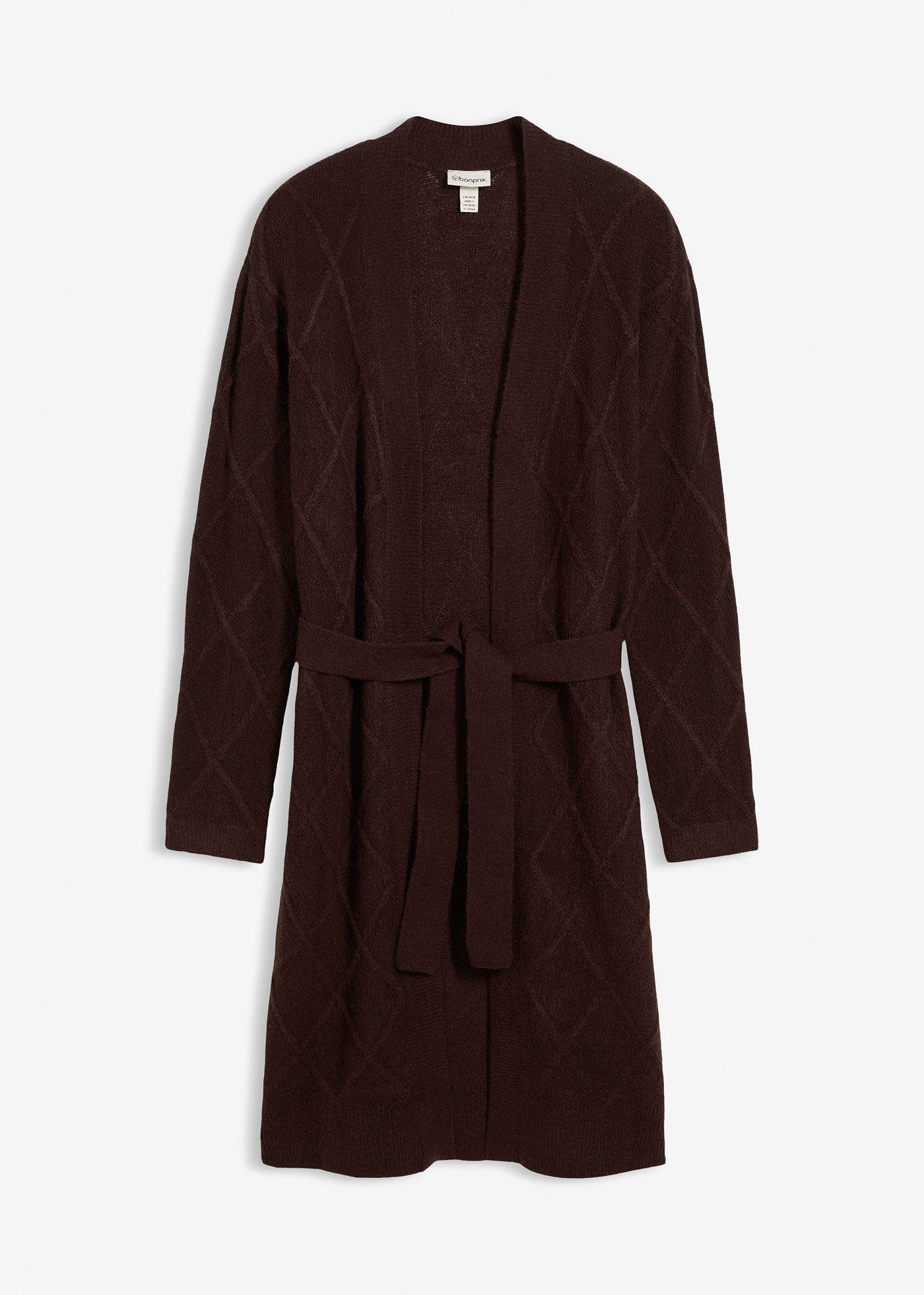 Strickmantel aus Zopfstrick