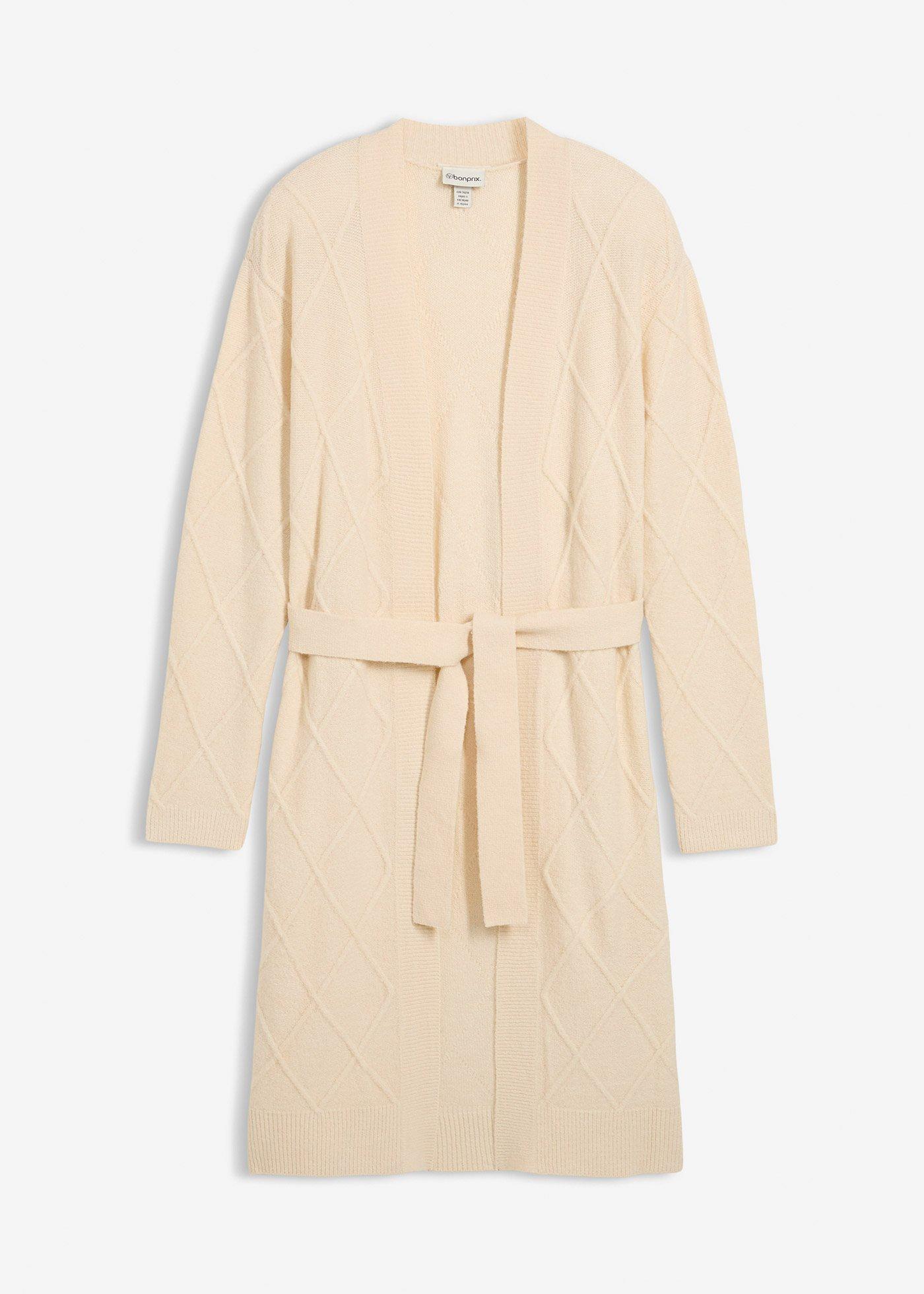 Strickmantel aus Zopfstrick