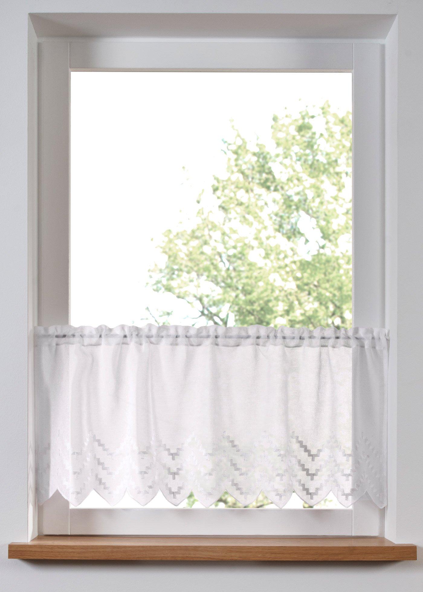 Scheibengardine mit recyceltem Polyester