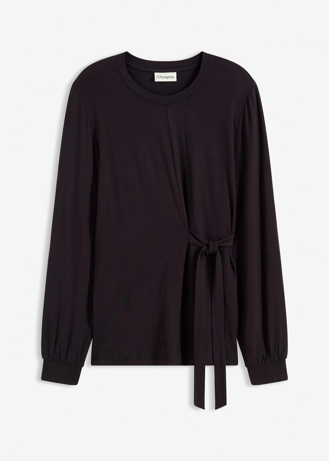 Langarmshirt aus softem Viskose-Mix