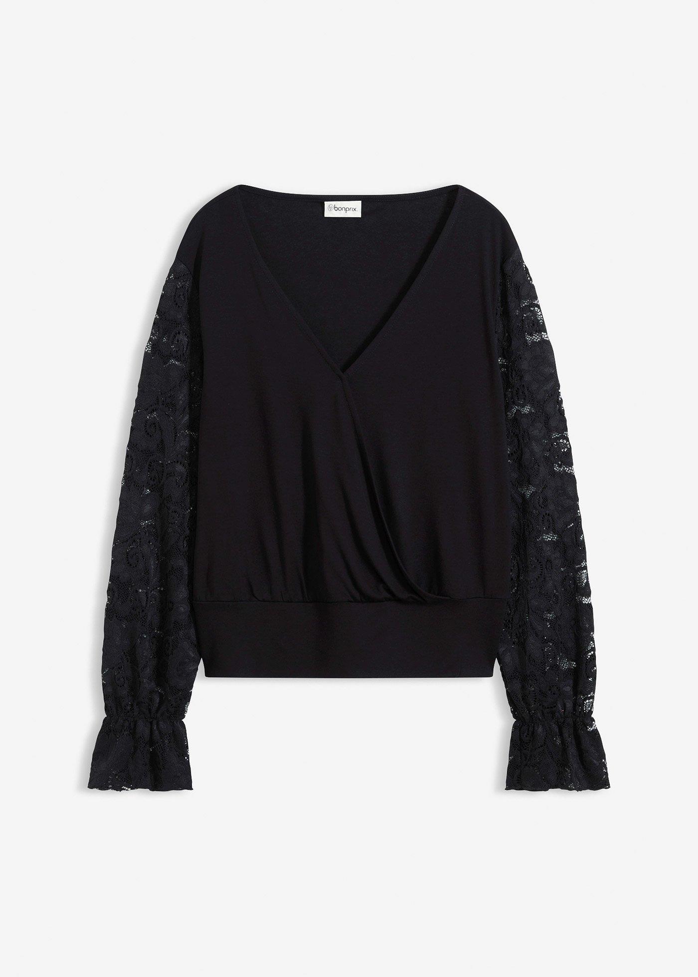 Langarmshirt mit Spitze