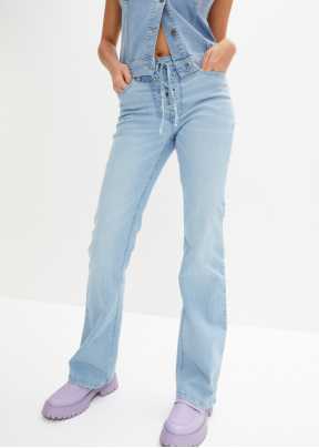 PUSH UP Damen Jeans Hose 34 - 42 High Waist hoher Bund Stretch