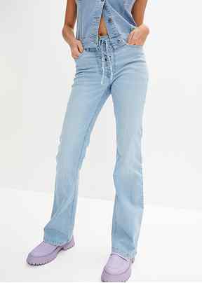 PUSH UP Damen Jeans Hose 34 - 42 High Waist hoher Bund Stretch