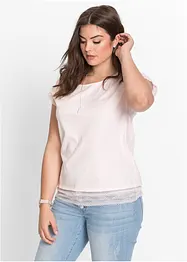 Boxy-Shirt mit Spitze, bonprix