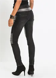 Zweifarbige Skinny Jeans mit Teilungsnähten, bonprix