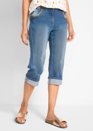 Baumwoll Capri-Jeans mit  Bequembund, Slim Fit, bpc bonprix collection