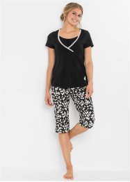 Capri Still Pyjama mit Baumwolle, bpc bonprix collection - Nice Size