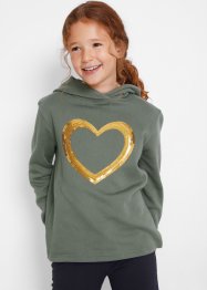 Mädchen Kapuzensweatshirt mit Pailletten, bpc bonprix collection