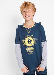 Jungen Layershirt mit Kapuze, bpc bonprix collection