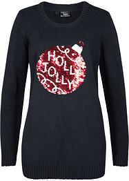 Weihnachtspullover Wendepailletten, bpc bonprix collection