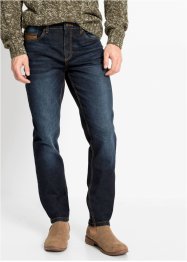 Slim Fit Stretch-Jeans mit Lederimitatdetails, Straight, John Baner JEANSWEAR