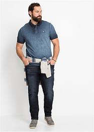 Poloshirt in gewaschener Optik, Kurzarm, John Baner JEANSWEAR