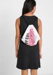 Mädchen Kleid + Sporttasche aus Bio-Baumwolle (2-tlg. Set), bpc bonprix collection