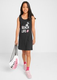 Mädchen Kleid + Sporttasche aus Bio-Baumwolle (2-tlg. Set), bpc bonprix collection