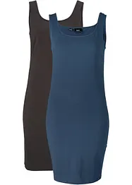 Figurbetontes Shirtkleid (2er Pack), bonprix