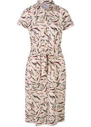 Bedrucktes Kleid mit Leinen, bpc bonprix collection