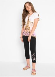 Mädchen Shirt + 3/4 Leggings (2-tlg) mit Bio-Baumwolle, bpc bonprix collection