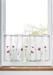 Transparente Scheibengardine mit Blumenstickerei, bpc living bonprix collection