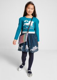 Mädchen Jerseykleid mit Organza, bpc bonprix collection