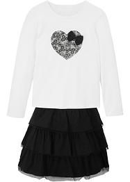 Mädchen Langarmshirt und Tüllrock (2-tlg.Set), bpc bonprix collection
