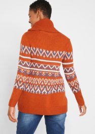 Norweger-Pullover mit weitem Rollkragen, A-Linie, bpc bonprix collection