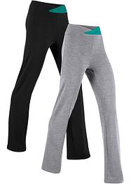 Baumwoll-Sporthose, Bootcut (2er Pack), bpc bonprix collection