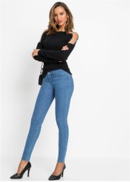 Skinny-Jeans mit Deko-Knopf, BODYFLIRT boutique