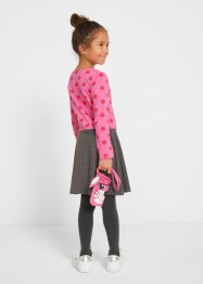 Mädchen Shirtkleid mit Tasche (2-tlg. Set) aus Bio-Baumwolle, bpc bonprix collection