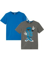 Jungen T-Shirt mit Druck aus Bio-Baumwolle (2er Pack), bpc bonprix collection