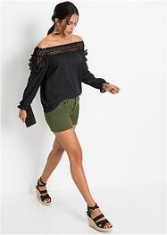 Carmenbluse mit Spitze, BODYFLIRT