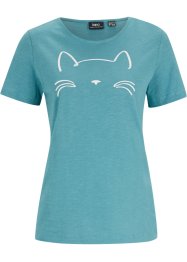 Kurzarmshirt mit Katzen-Druck, bpc bonprix collection