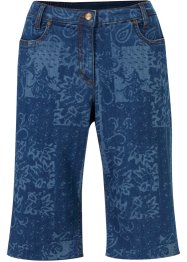 Stretch Baumwoll-Jeans-Bermuda mit Patchwork und Bequembund, bpc bonprix collection
