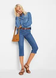 Slim Jeans, Mid Waist, Capri, bonprix