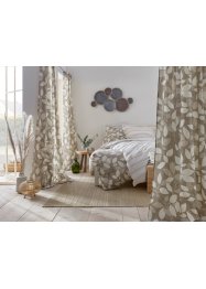 Baumwoll Vorhang mit Blumendruck (1er Pack), bpc living bonprix collection