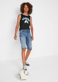 Jungen Jeans-Bermuda mit Schlüsselkette, Slim Fit, John Baner JEANSWEAR