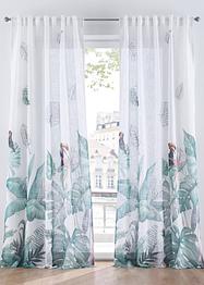 Vorhang mit Blätterdruck (1er Pack), bpc living bonprix collection