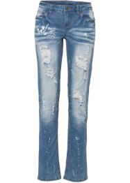 Straight Jeans mit Destroy-Effekten, RAINBOW