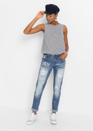 Straight Jeans mit Destroy-Effekten, RAINBOW