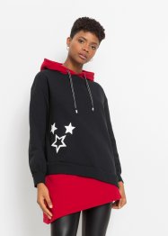 Sweatshirt mit Kapuze und asymmetrischem Saum, RAINBOW