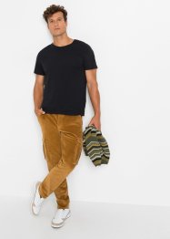 Loose Fit Stretch-Cord-Cargohose, Tapered, John Baner JEANSWEAR