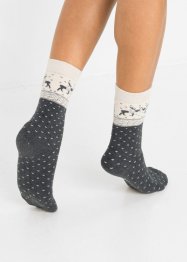 Thermo Socken mit Bio-Baumwolle und Grußkarte (3er Pack), bpc bonprix collection